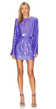 Sabina Musayev NWT Clyde Sequin Keyhole Dress Purple XS Swiftie Bachelorette